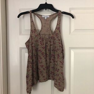 Floral cotton tank top